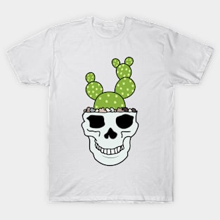 Cactus Succulent Skull Head T-Shirt